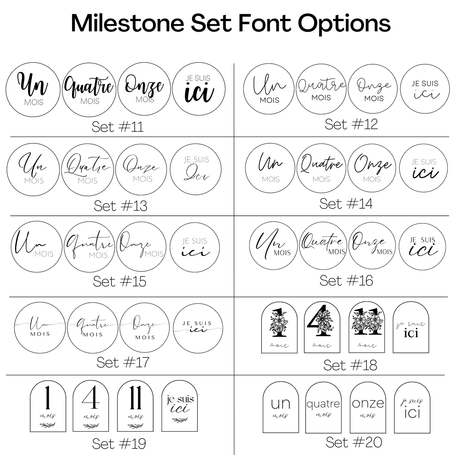 Baby Milestone Cards