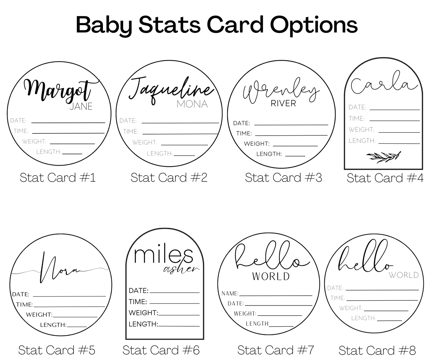Baby Milestone Cards