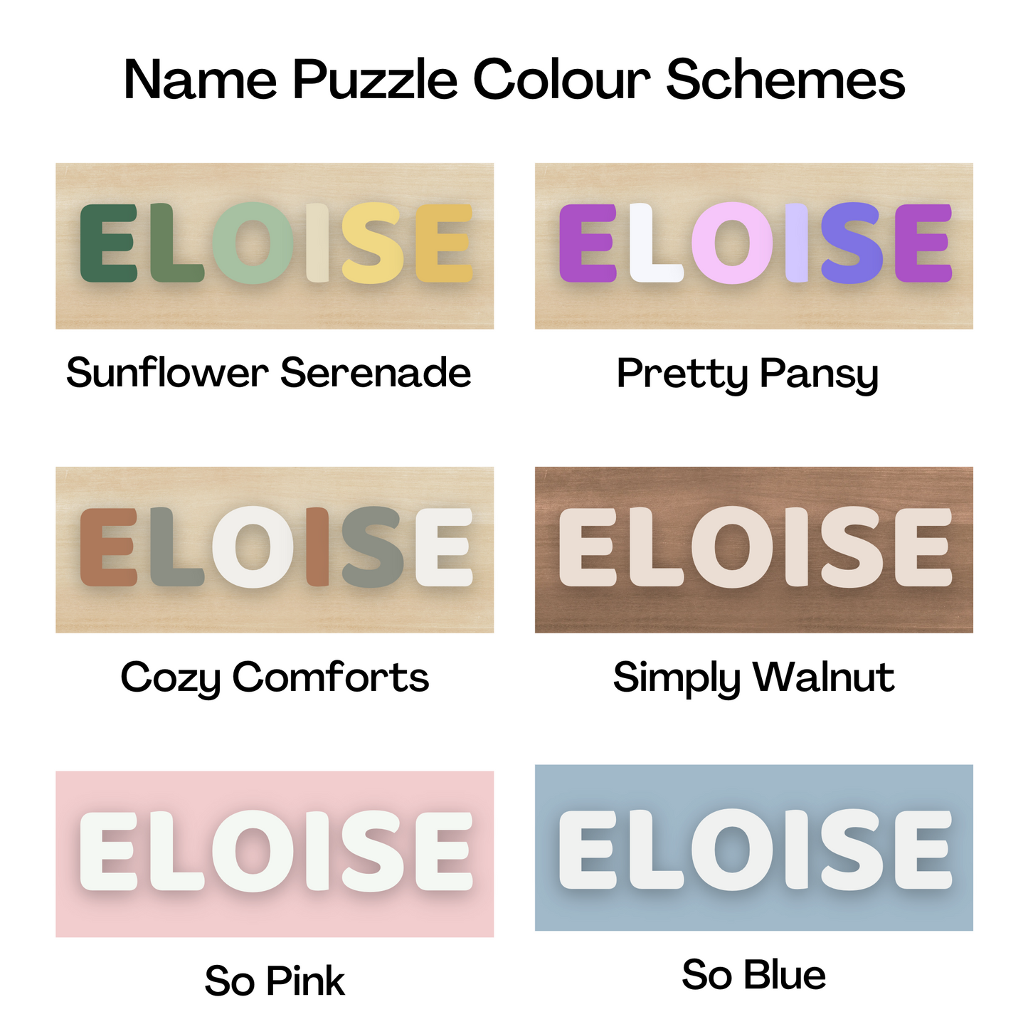 Wood Name Puzzles