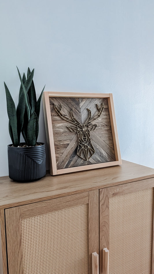 Geometric Deer on Mosaic Backer