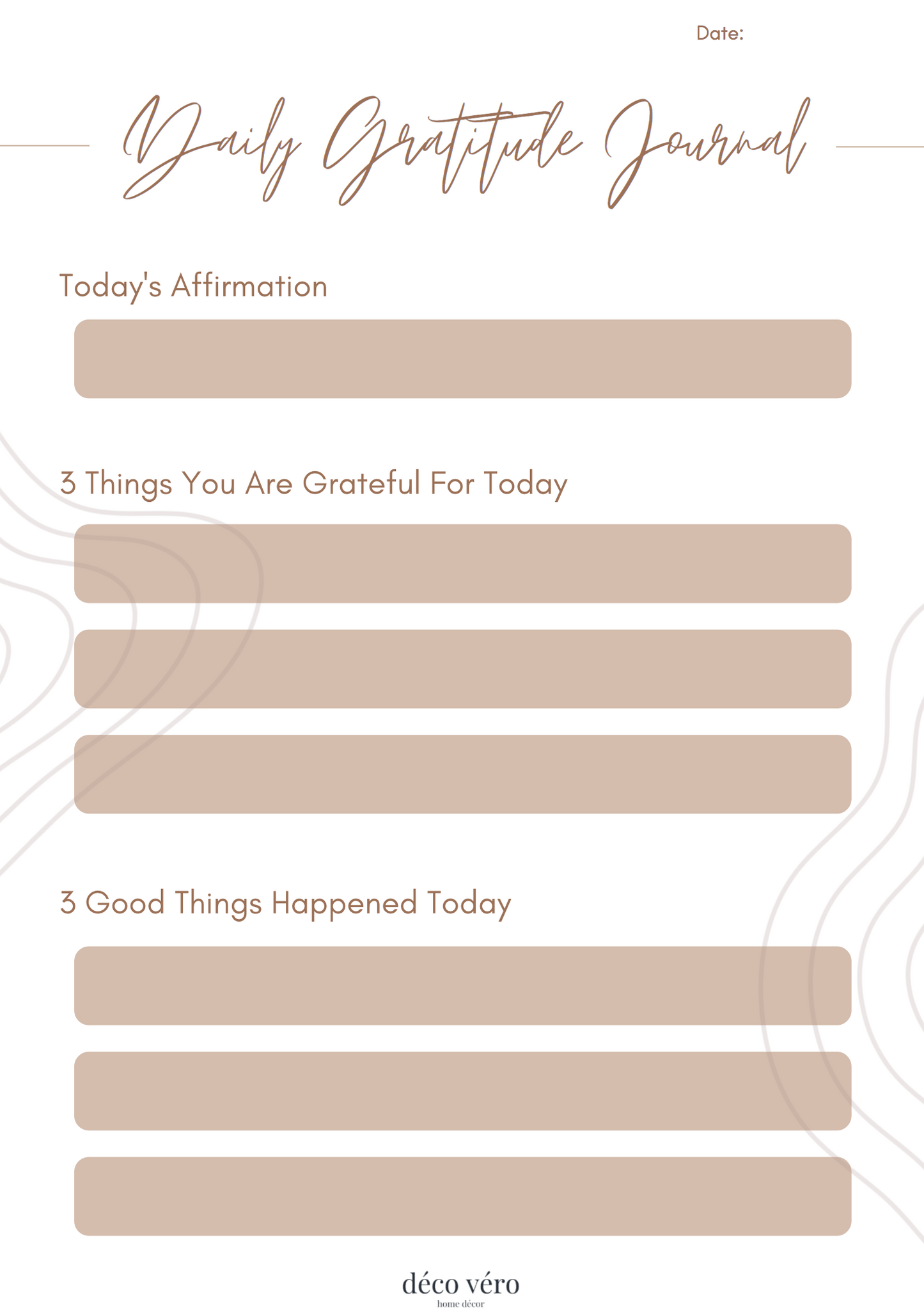 Gratitude Journal - English