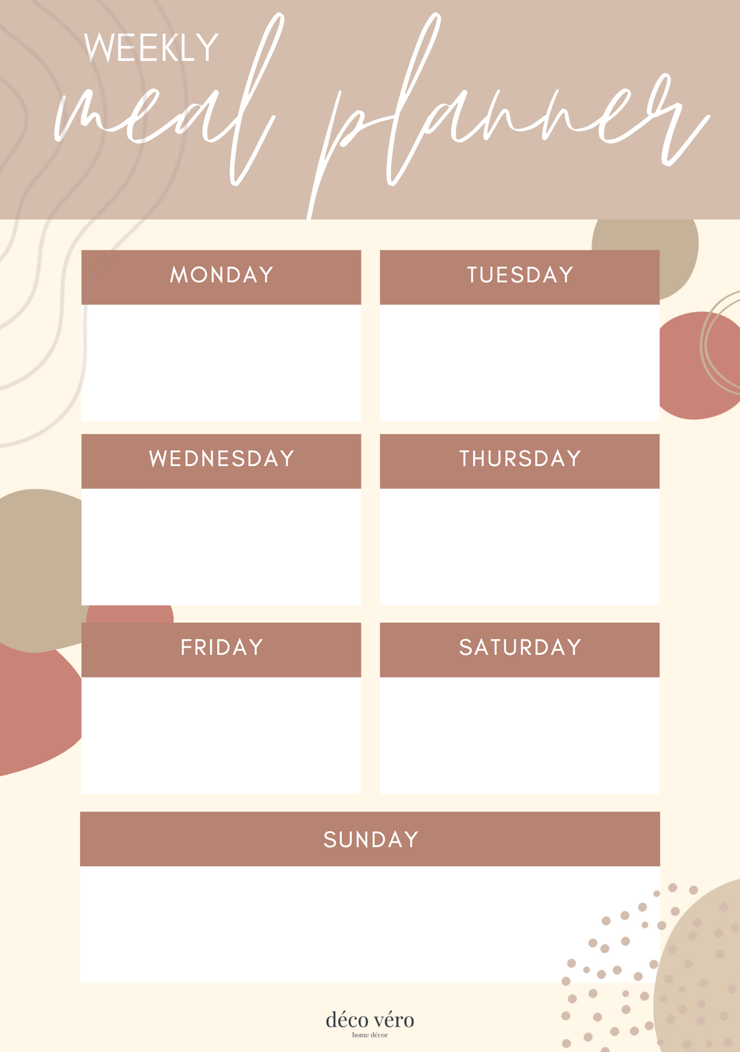 Meal Planner - Printable