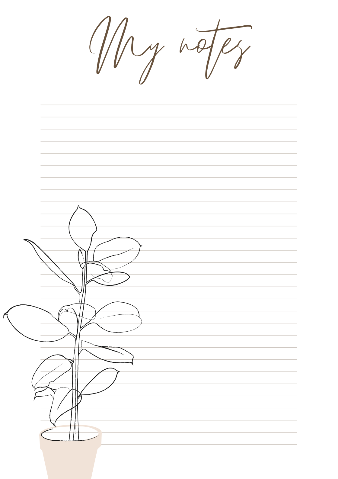 My notes - Printable