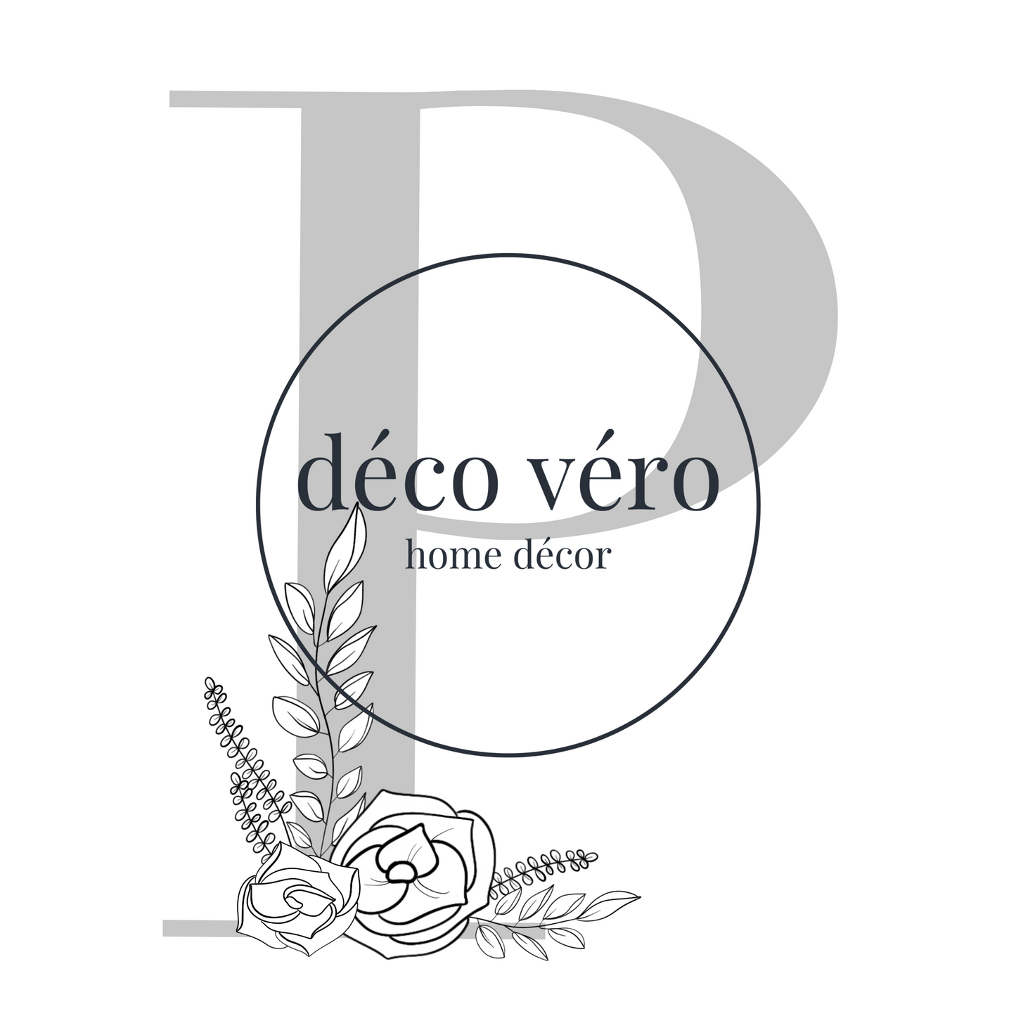 Letter P Floral - Digital