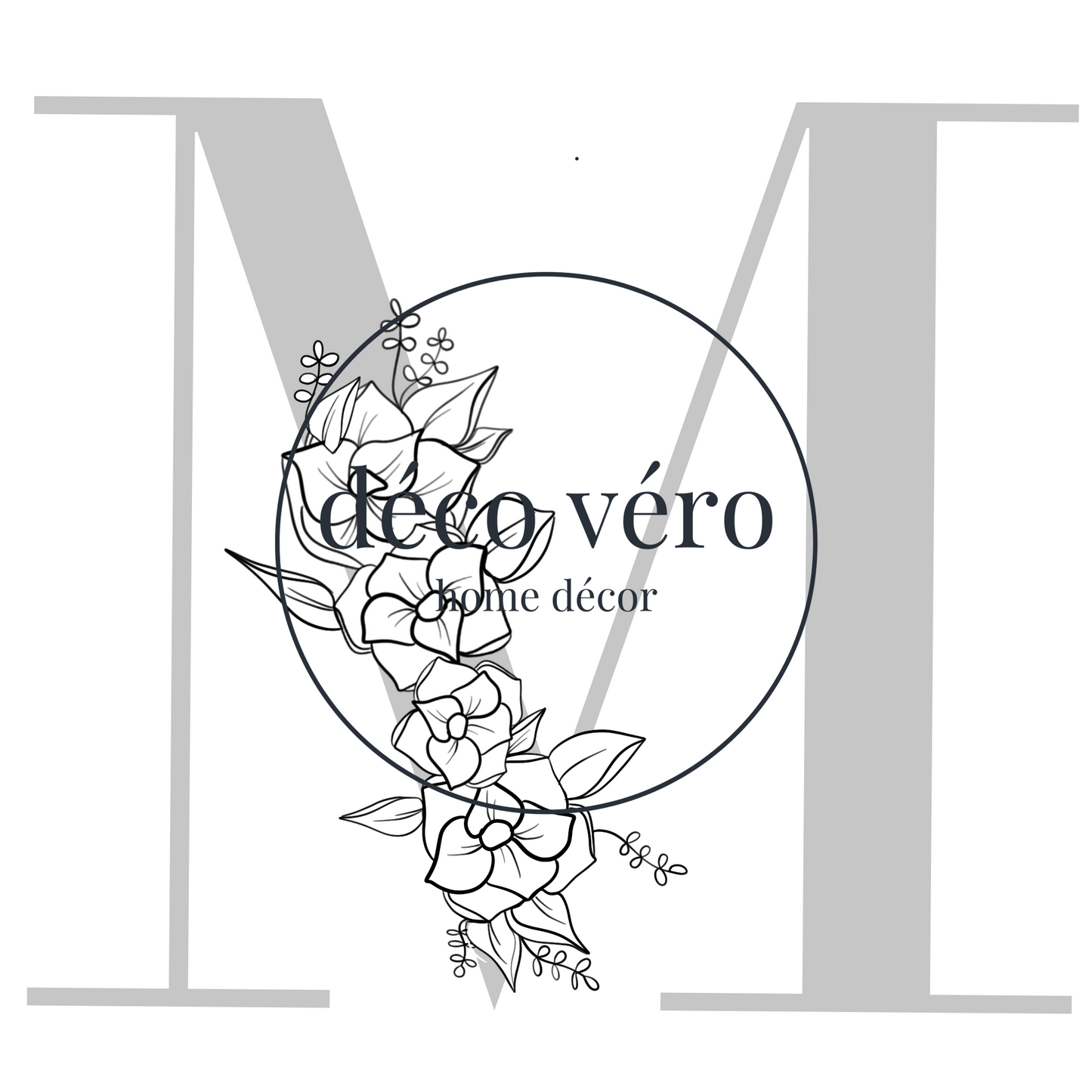 Letter M Floral - Digital