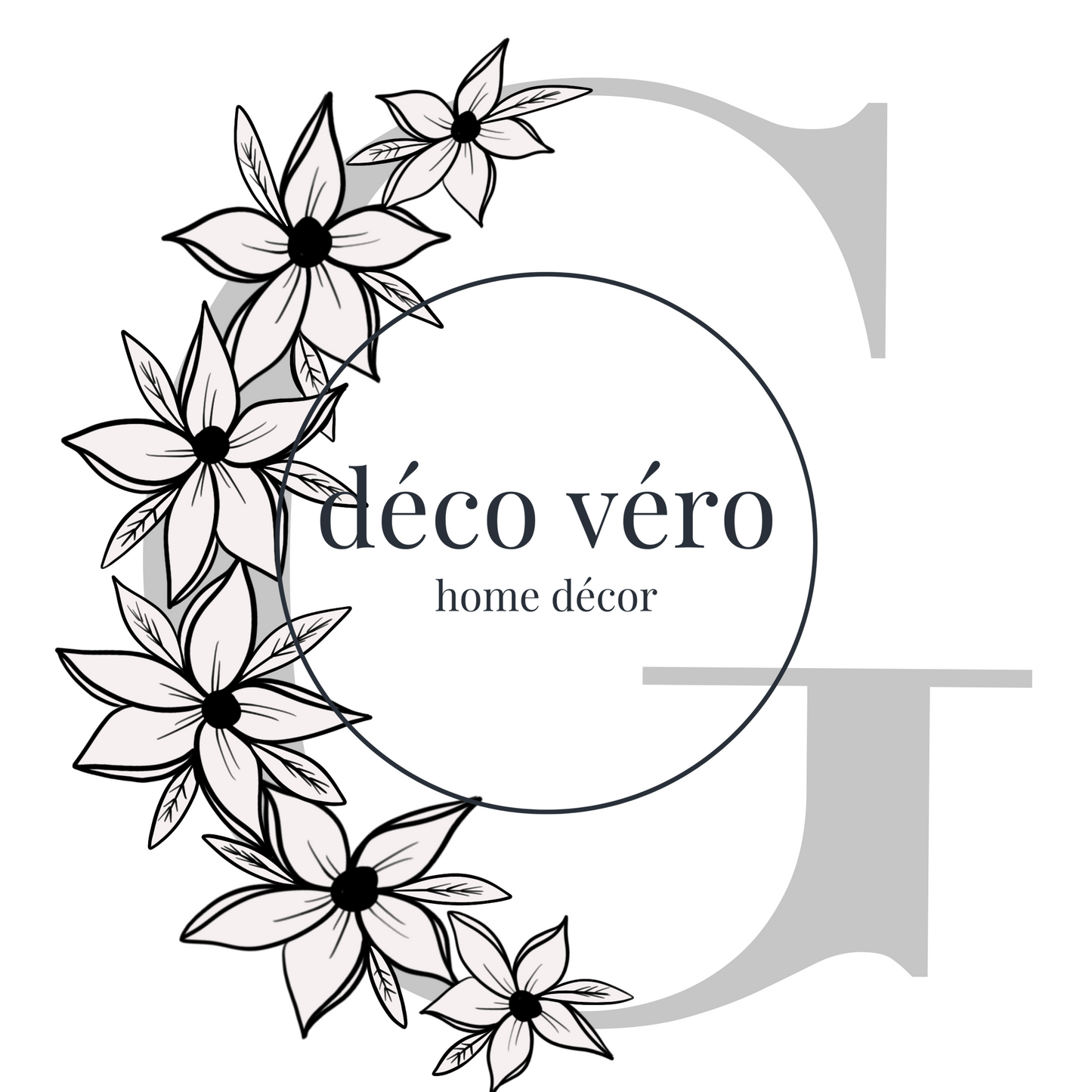 Letter G Floral - Digital