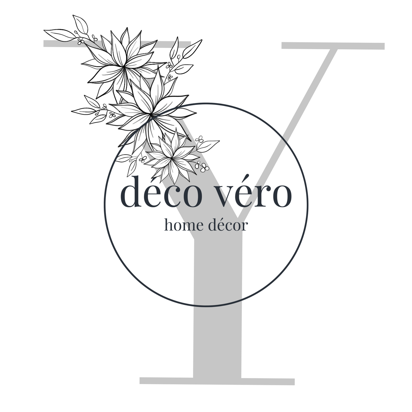 Letter Y Floral - Digital