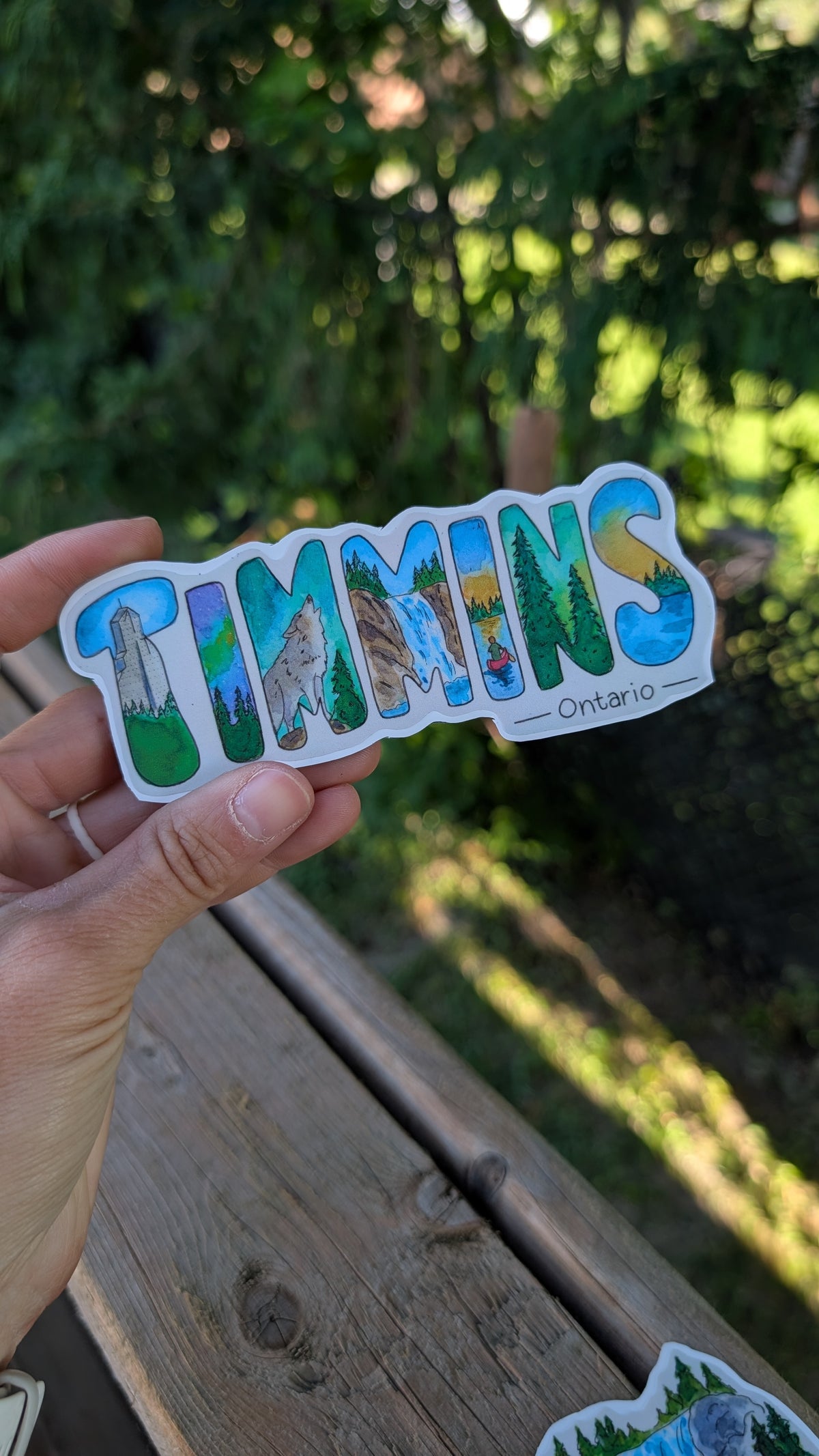 Timmins, Ontario | Watercolour Sticker & Magnet