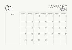 2024 Calendar - English