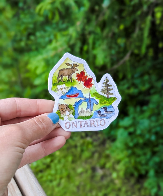 Canada Watercolour Province — Sticker or Magnet