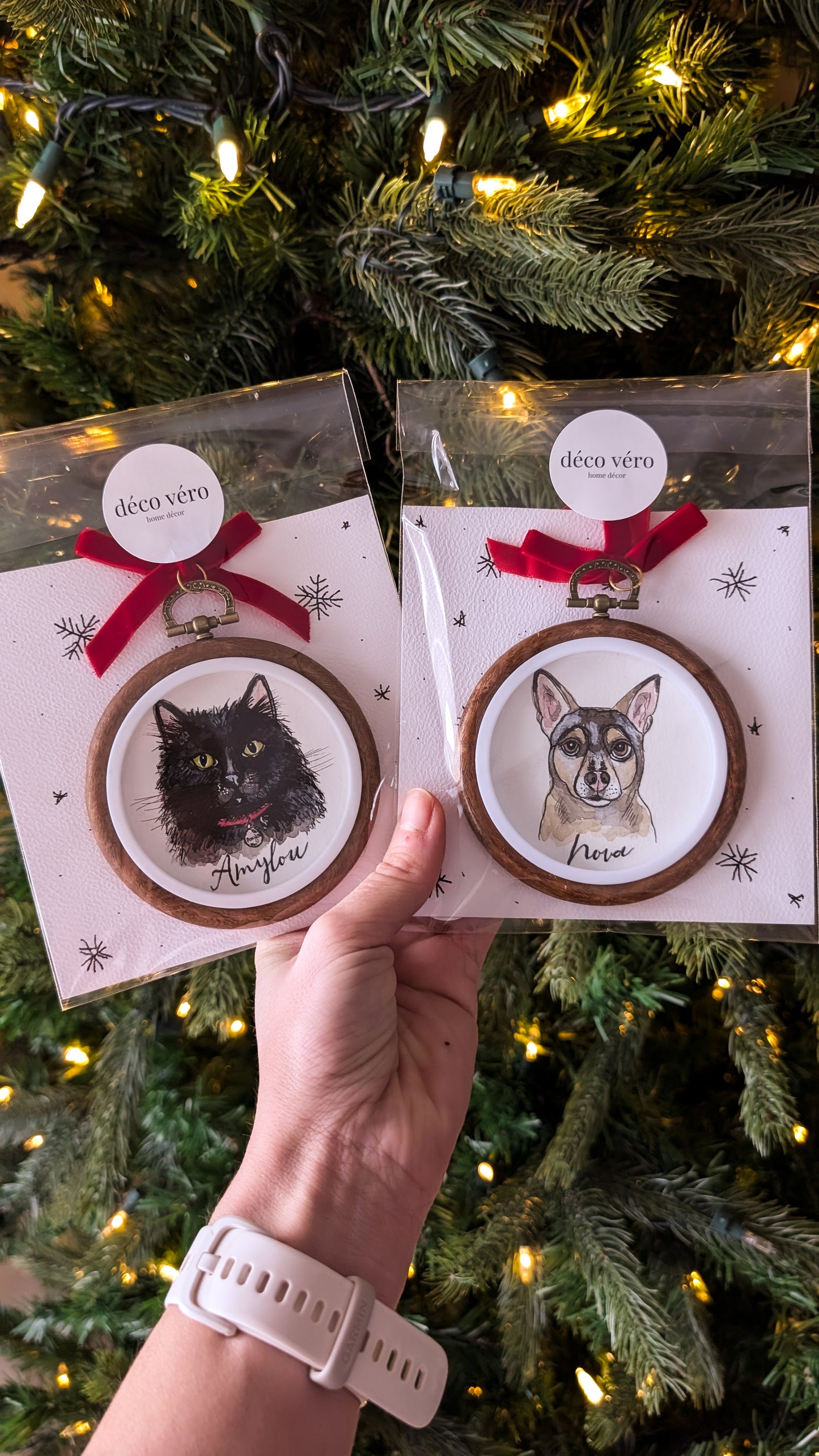 Custom Watercolour Pet Ornament