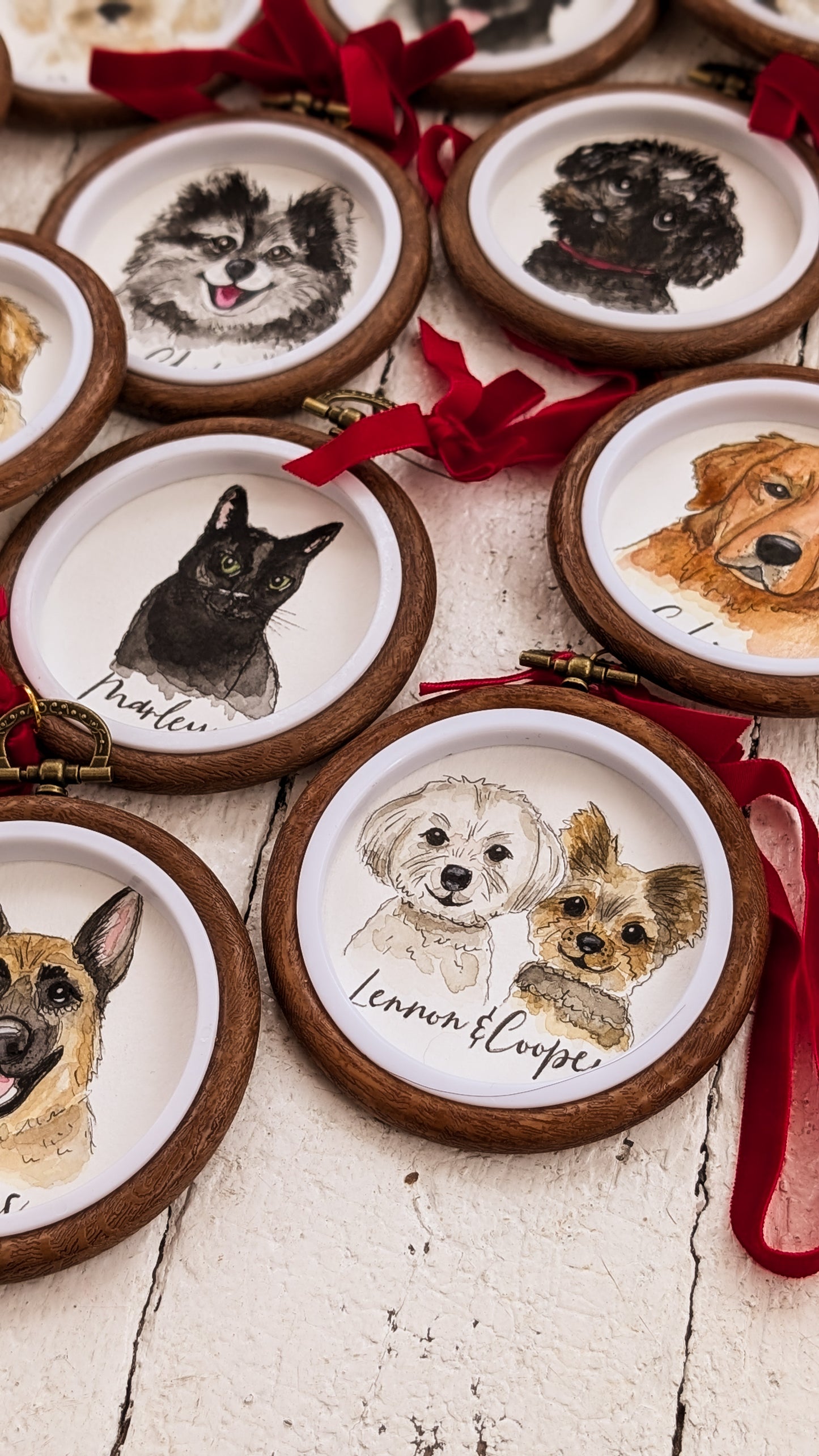 Custom Watercolour Pet Ornament