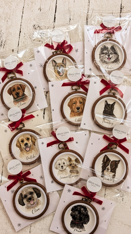 Custom Watercolour Pet Ornament