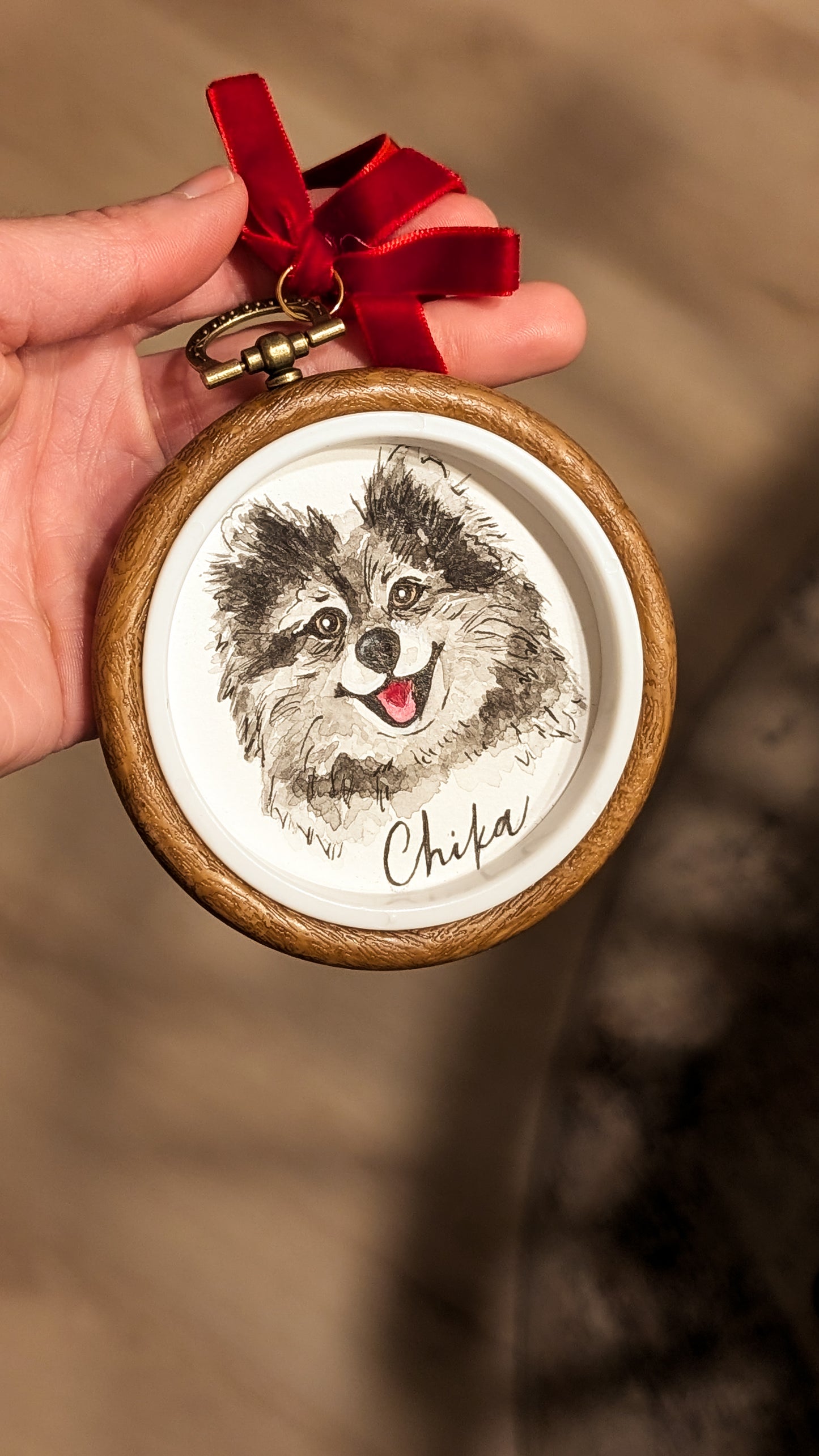 Custom Watercolour Pet Ornament