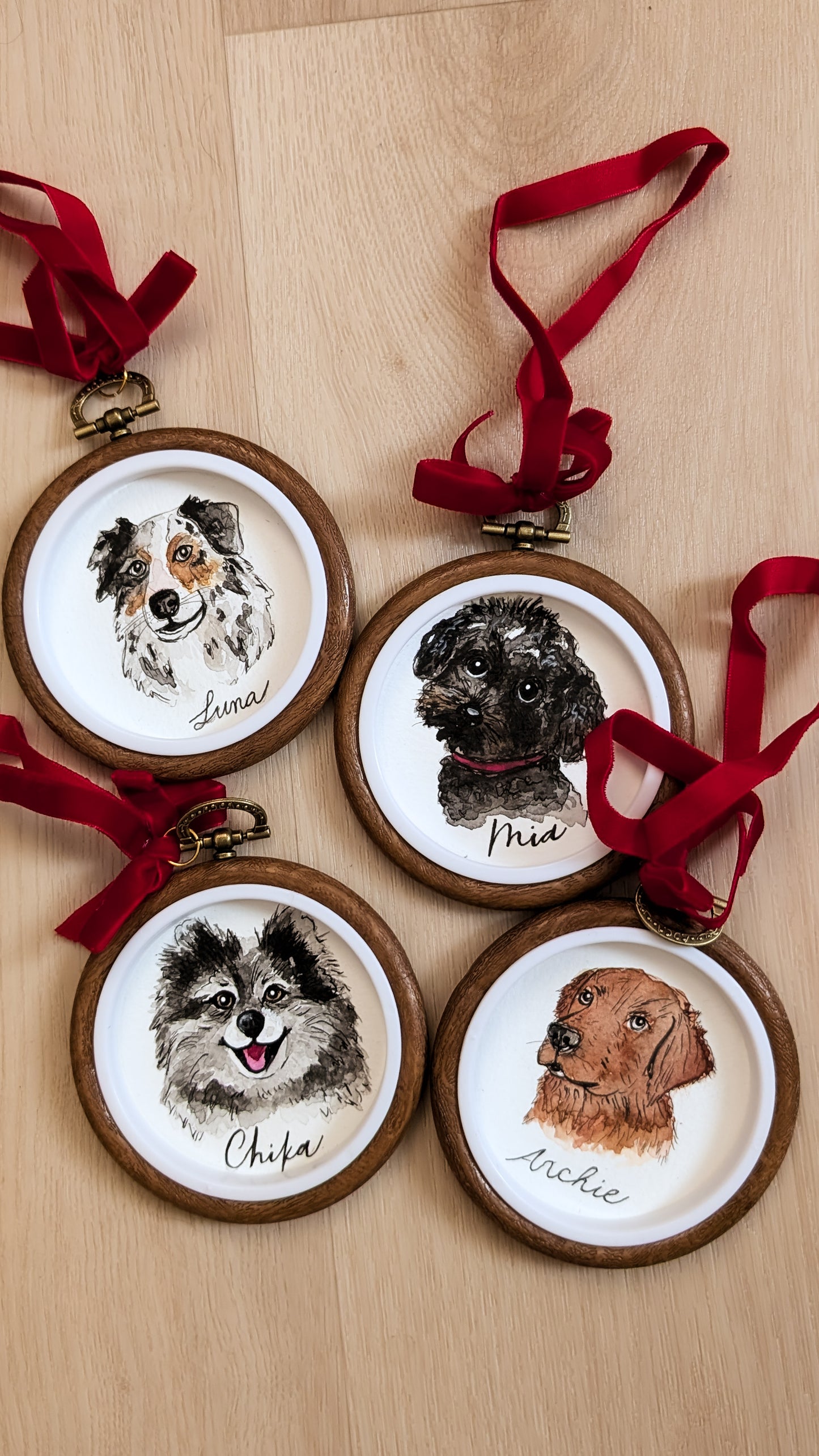 Custom Watercolour Pet Ornament