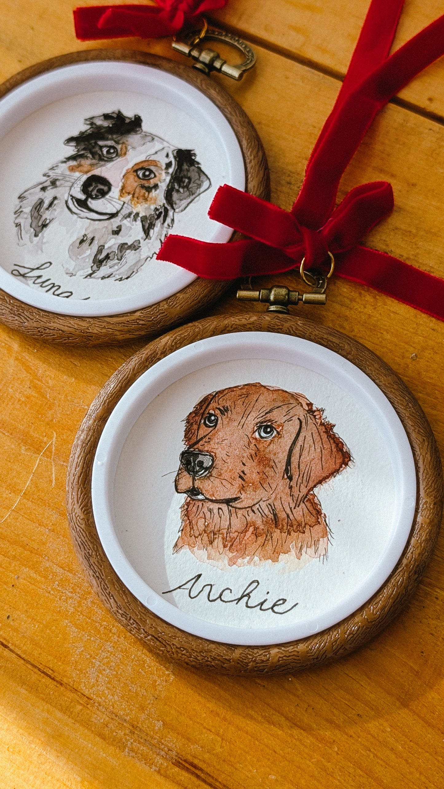 Custom Watercolour Pet Ornament