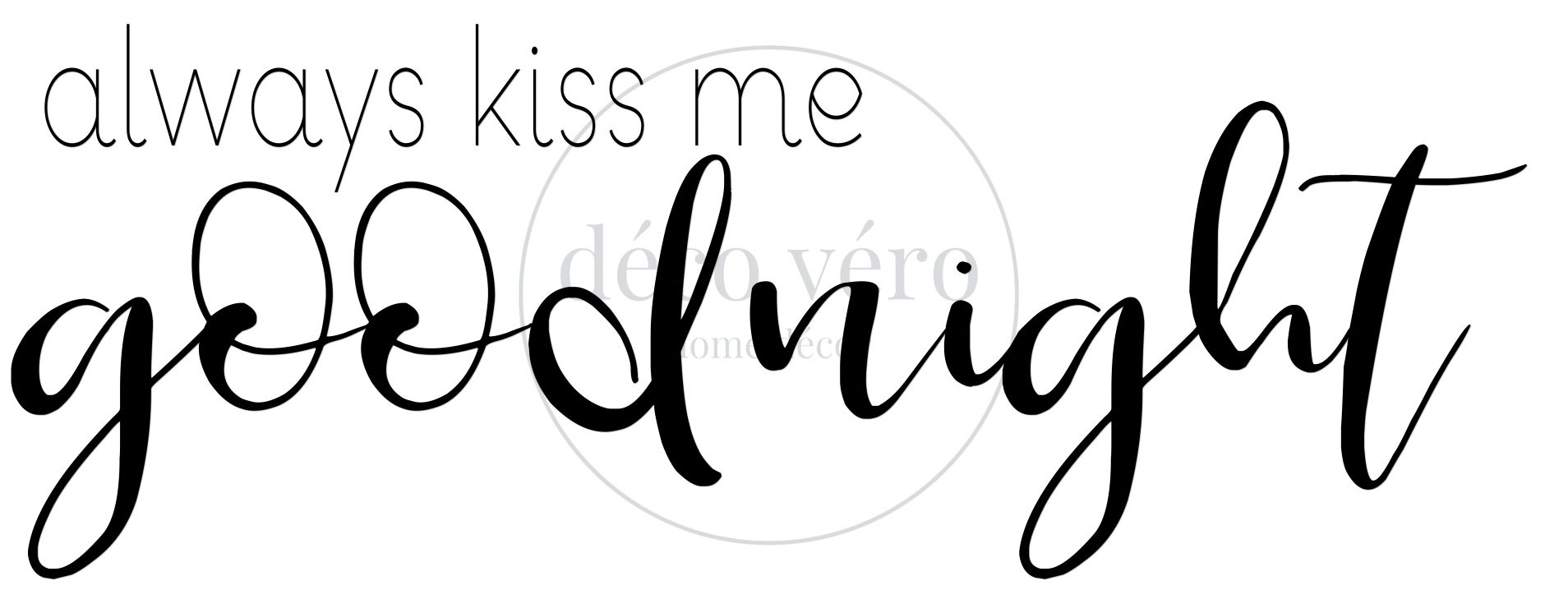 Always Kiss Me Goodnight - 18"x48"
