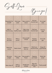 Self Love Bingo - English