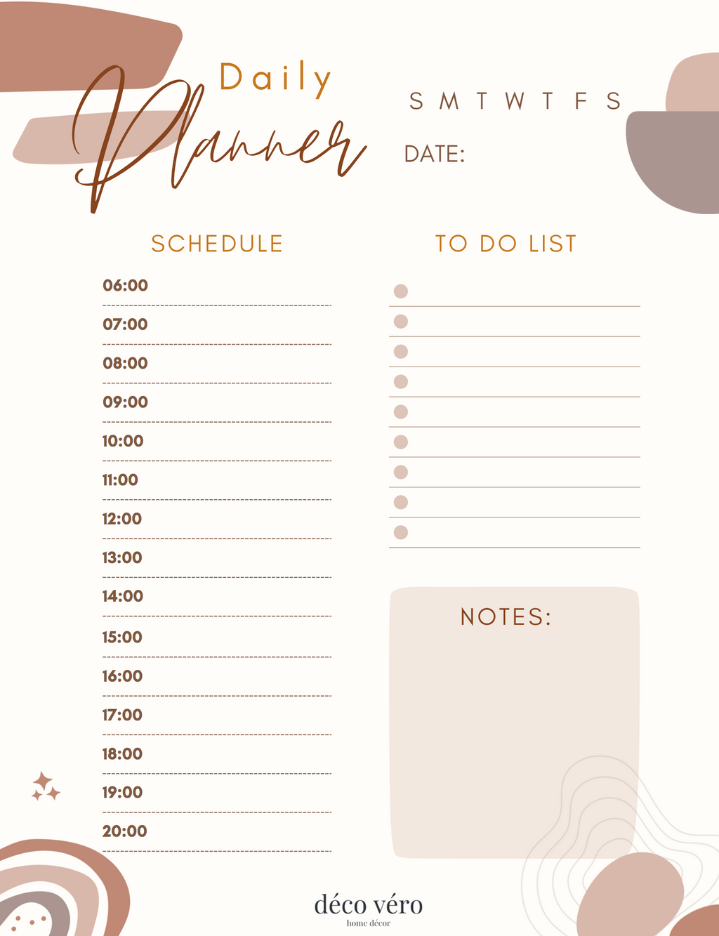 Daily Planner - Printable