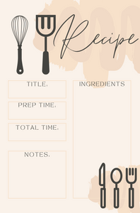 Recipe Note - Printable