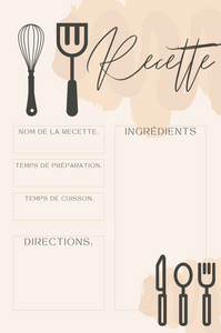 Carte Recette - Imprimable