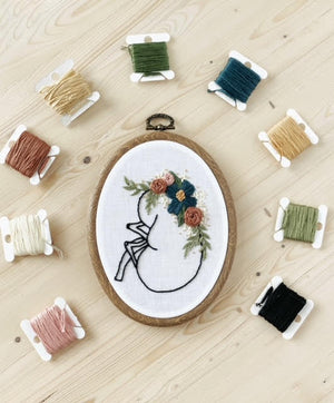 The Kidney Project - Embroidered Floral Kidney Hoop